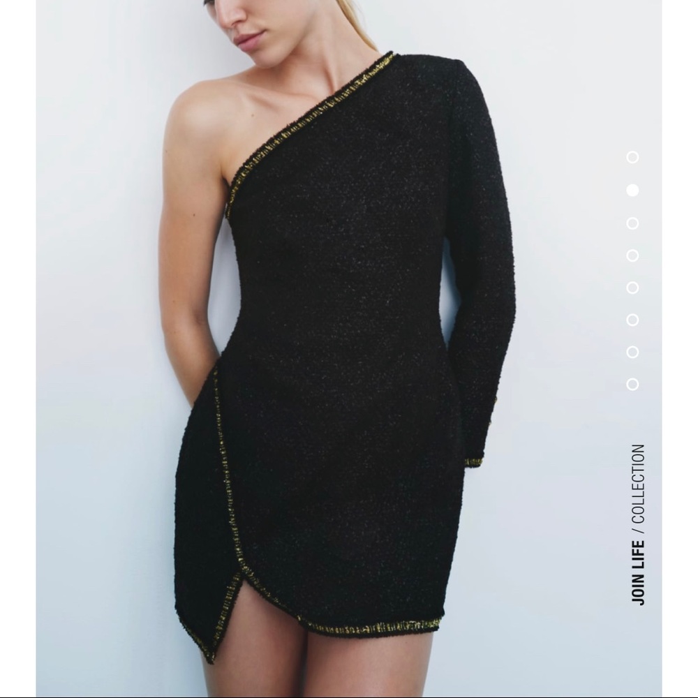 Zara Asymmetric Mini Dress | Size XS ❤️